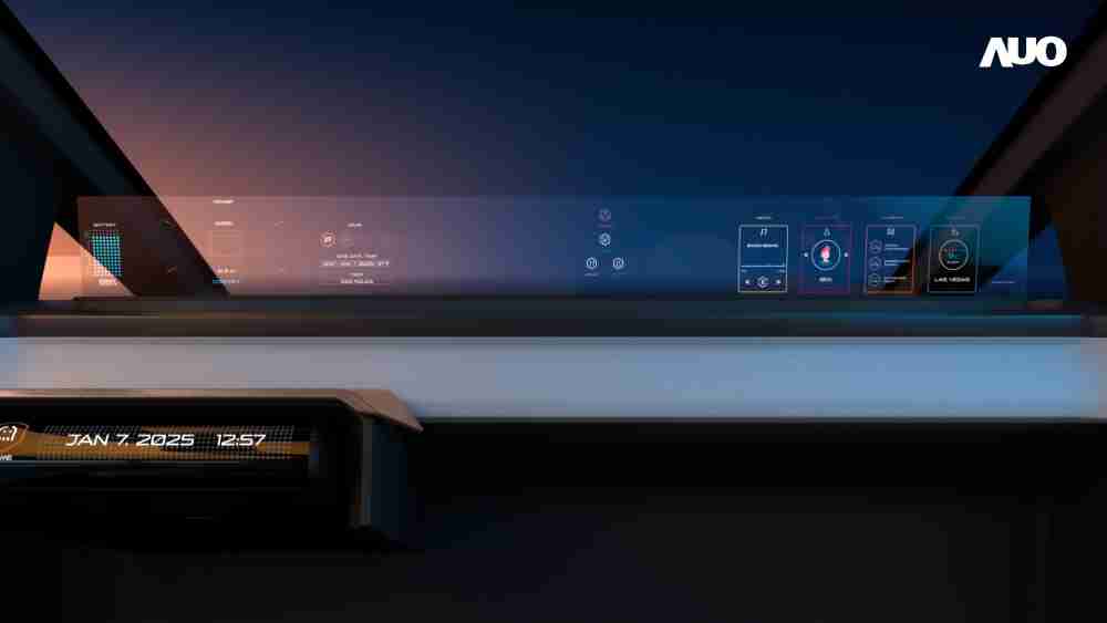银河集团无界透明显示接口(Horizon Image Glass)透过车运算方案整合仪表板、、、中控台及副驾显示器，，一体式全景呈现，，提供乘用者清晰的前方视野、、、行车必要信息与娱乐功能